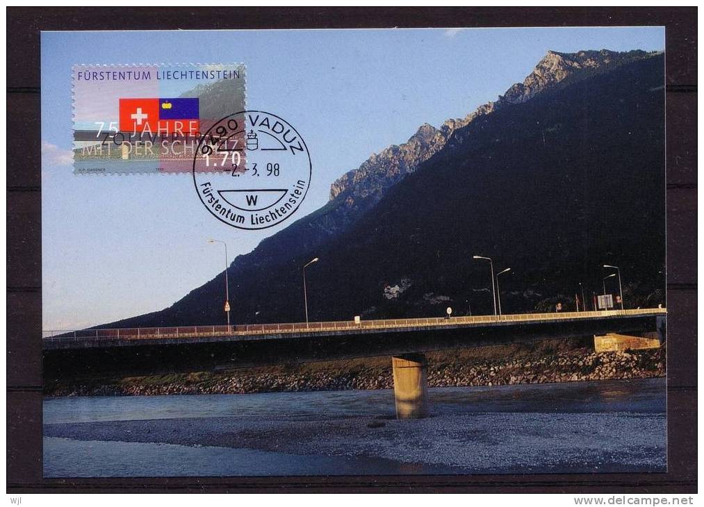 Maxi Carte - LIECHENSTEIN - 02-03-1998 - Scott N° 1119 - Pont, Paysage - 10 - Maximumkaarten