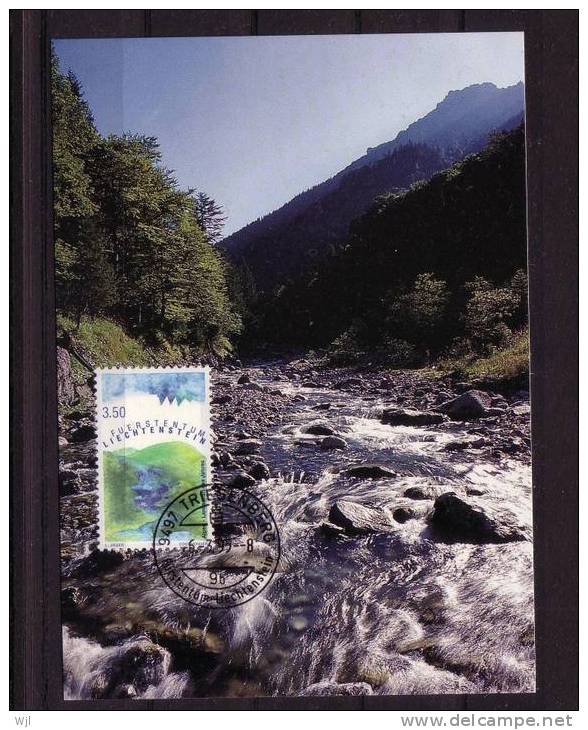 Maxi Carte - LIECHENSTEIN - 06-03-1995 - Scott N° 1047 - Paysages, Riviere, Eau - 11 - Maximumkaarten