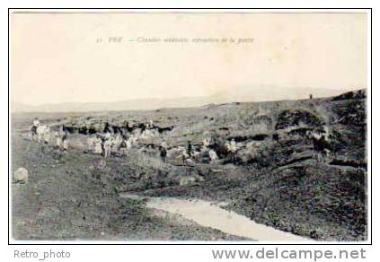 Maroc, Fez, Chantier Militaire, Extraction De La Pierre ( Carrière ) - Fez