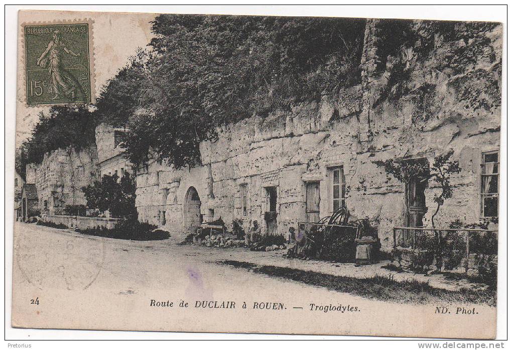 *** DEPT 76 / ROUTE DE DUCLAIR A ROUEN - TROGLODYTES *** - Duclair