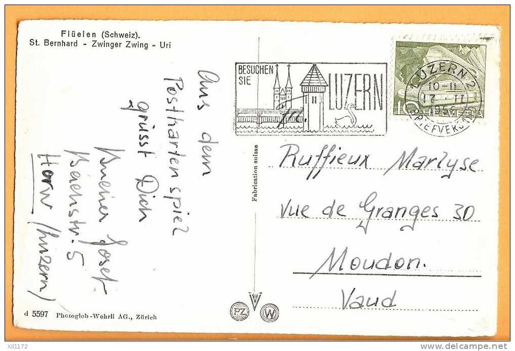 D234, Attelage De Chiots Et Chiens St Bernard, St Bernhard, Zwinger Zwing, Flüelen Uri Schweiz, 1956 Vers Moudon Vaud - Chiens