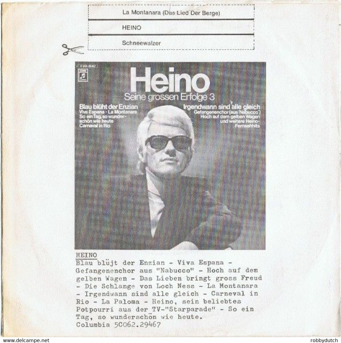 * 7" * HEINO - LA MONTANARA (Holland 1972 Ex-!!!) - Sonstige - Deutsche Musik