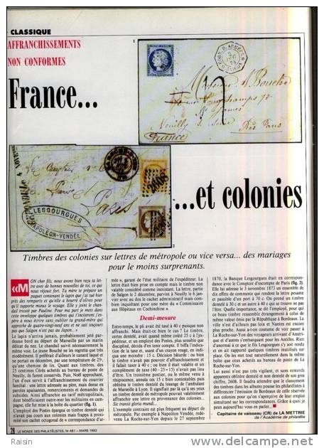 Le Monde Philatélistes N°461 Mars1992 PARIS en Timbres UNESCO Expéditions Afrique du Sud en Antarctique TBE