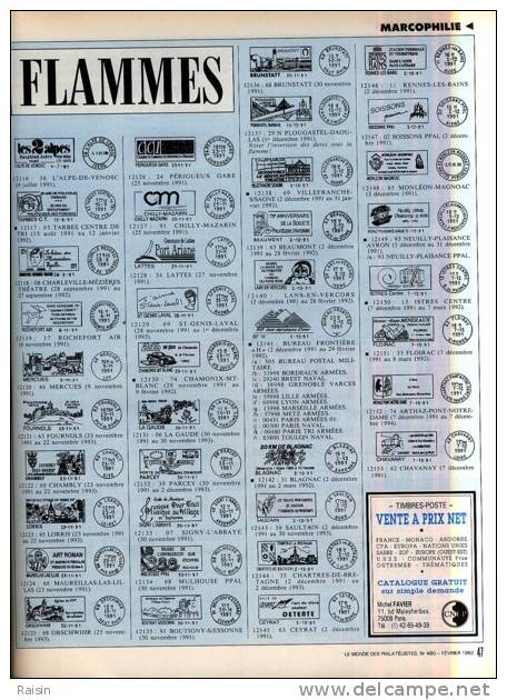 Le Monde ses Philatélistes N°460 Fév.1992  Christophe COLOMB C.P. de la 2ème Guerre Mondiale DJIBOUTI Poste  TBE