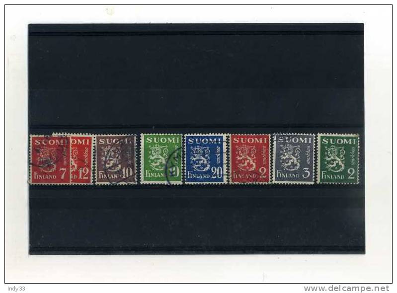 -  FINLANDE . TIMBRES 1918/44 . - Used Stamps