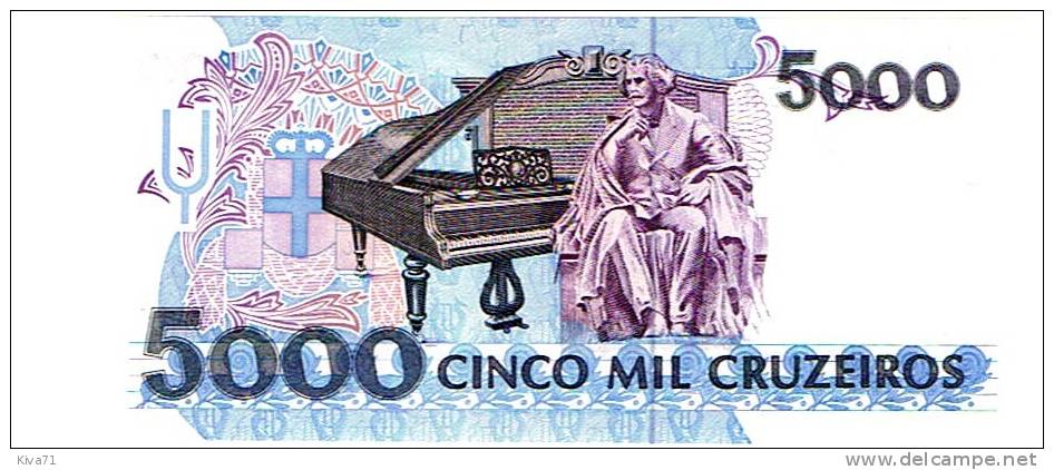 5000 Cruzeiros   "BREZIL"     UNC   B1 - Brésil