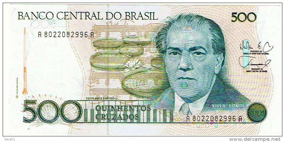 500 Cruzados   "BREZIL"     UNC   Ble 21 - Brazil