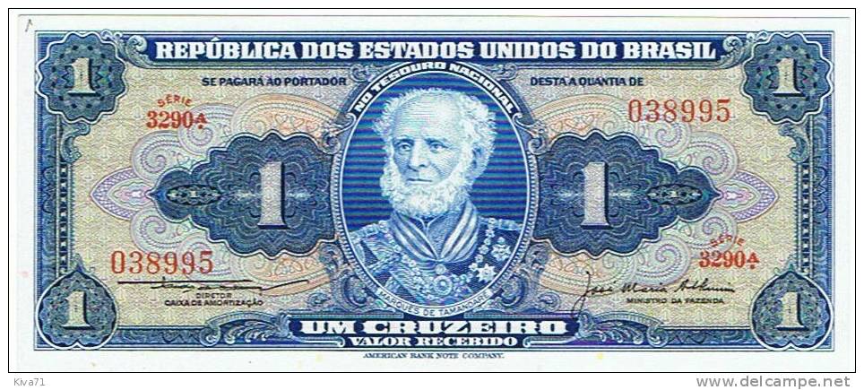 1 Cruzeiro   "BREZIL"     UNC   B1 - Brésil