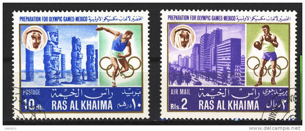 RAS AL KHAIMA 1967 / Mi: 203+08 / Z 259 - Zomer 1968: Mexico-City