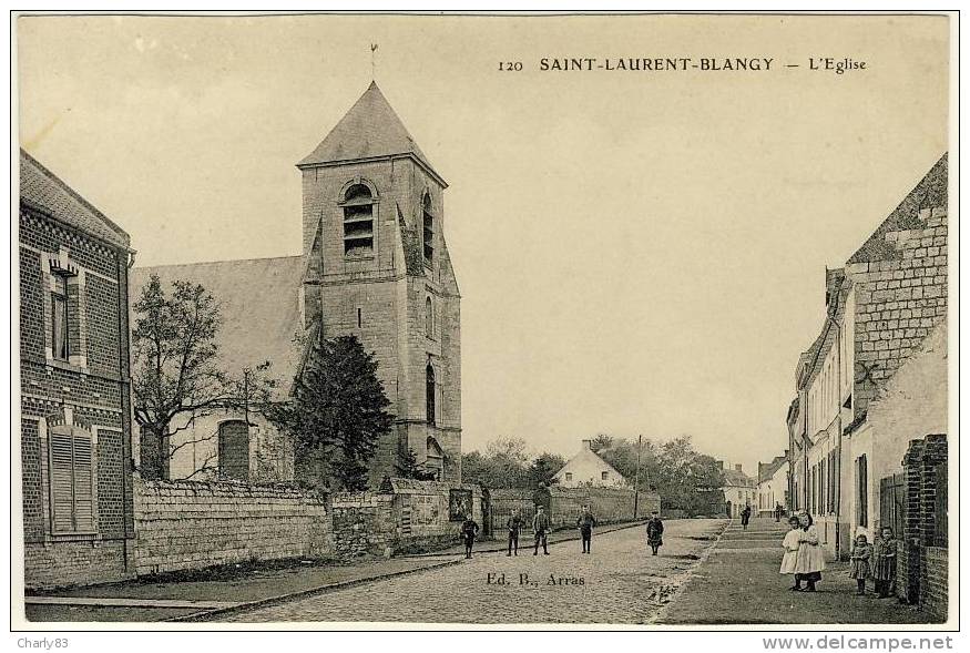 62-SAINT-LAURENT-BLANGY- L'EGLISE  N384 - Saint Laurent Blangy