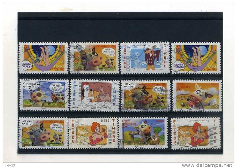 - ENSEMBLE DE TIMBRES DE FRANCE . SUJETS DIVERS OBLITERES - Collections