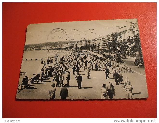 CPSM DENTELURE-  (06-ALPES MARITIMES)-NICE - PROMENADE DES ANGLAIS-DANS LES ANNEES 50- CP TRES ANIMEE - Places, Squares