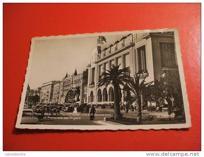 CPSM DENTELURE-1952-  (06-ALPES MARITIMES)-NICE -PALAIS DE LA MEDITERRANEE ET  PROMENADE DES ANGLAIS - Cafés, Hôtels, Restaurants