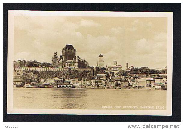 Real Photo Postcard Quebec From The River St. Lawrence Canada - Ref 253 - Québec - La Cité