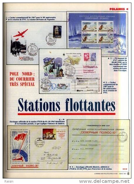 Le Monde des Philatélistes N°450 Mars1991 L´Ordre de MALTE Guerre du GOLFE La CHEVRE  ILE-de FRANCE ARCTIQUE TBE