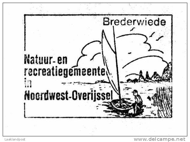 Netherlands Cover Meter Freistrempel Sailingboat Fishing Vollenhove 9-4-1984 Brederwiede - Andere & Zonder Classificatie