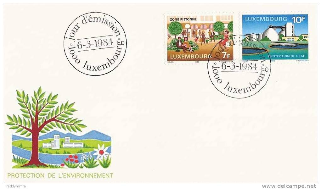 Luxembourg: 1045/1046 Sur FDC  E 243 - FDC