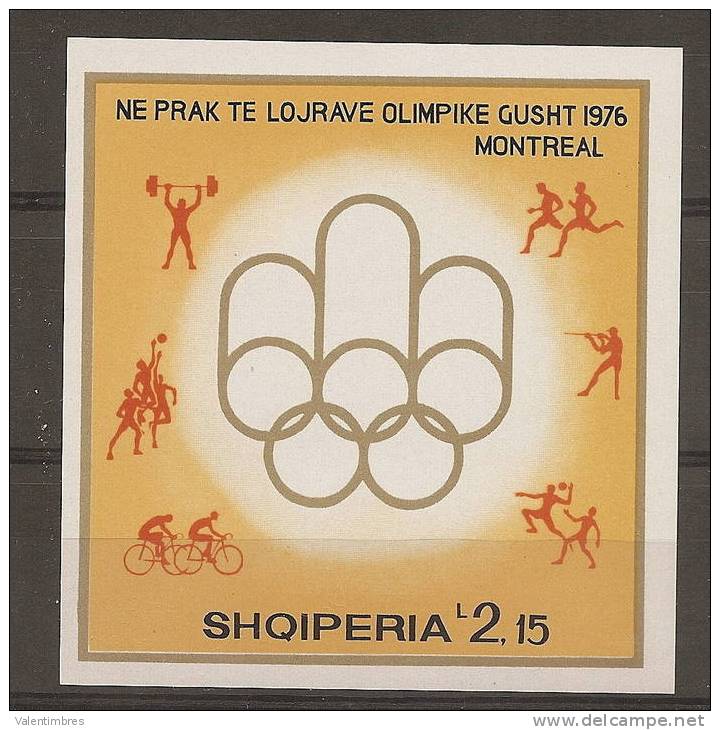 Albanie Shqiperise **BF 34  Non Dentelé  JO  Montréal 1976 - Summer 1976: Montreal