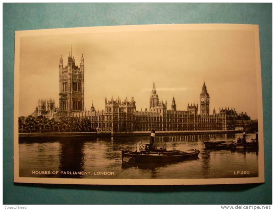 R.9570  INGLATERRA ENGLAND  LONDON LONDRES  HOUSES OF PARLIAMENT  ANNEES 40/50  MAS EN MI TIENDA - Houses Of Parliament