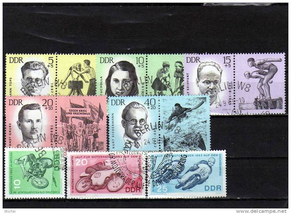 III.Quartal 1963 O DDR 970/1-983/7 Kosmos,Motocross,Gedenkstätte,Messe,Tiere,Sportler 24€ - Russie & URSS