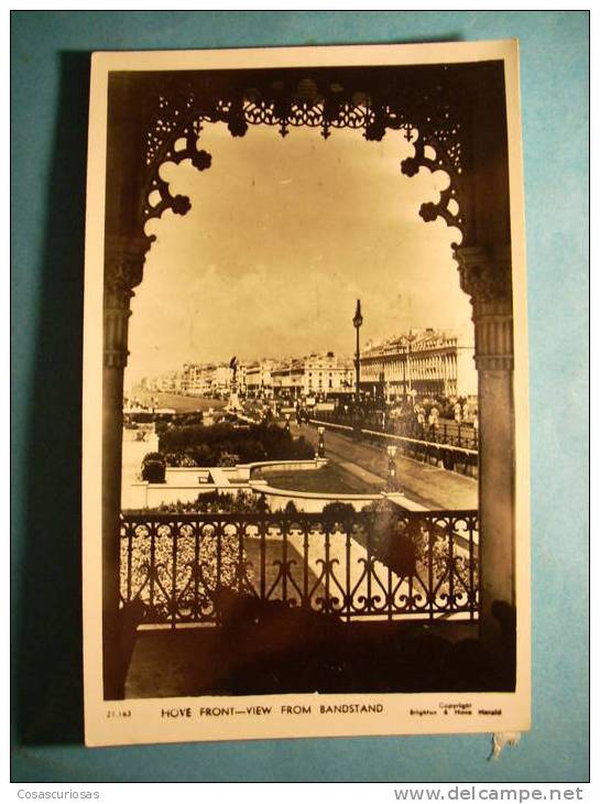 R.9582  SUSSEX  INGLATERRA ENGLAND  BRIGHTON  HOVE  FRONT VIEW  FROM BANDSTAND  ANNEES 40/50  MAS EN MI TIENDA - Brighton