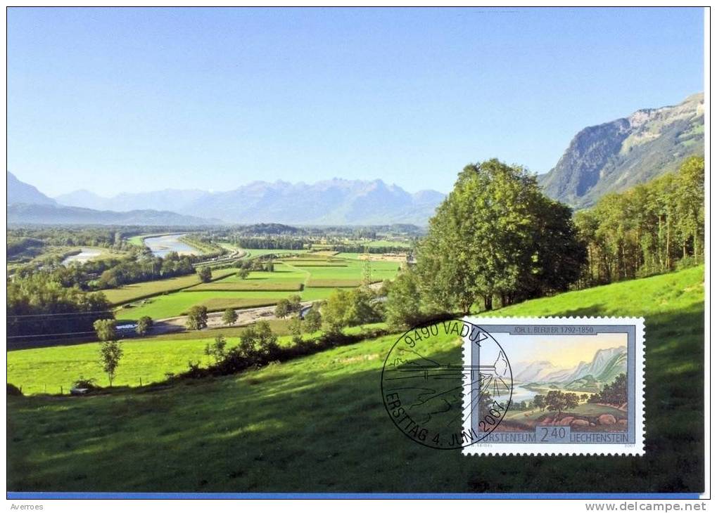 Paysages De Vallées - 4 Juin  2007 Timbre Yvert 1391 - Maximumkaarten