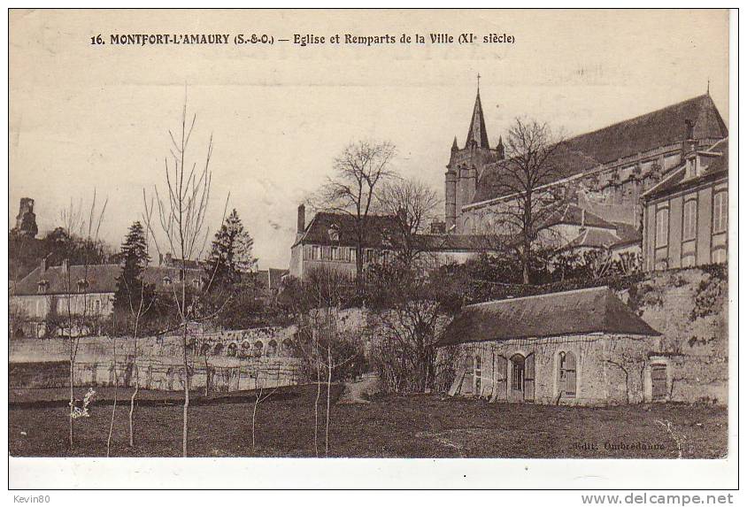 78 MONTFORT L´AMAURY Eglise Et Remparts De La Ville (XIé Siécle) - Montfort L'Amaury