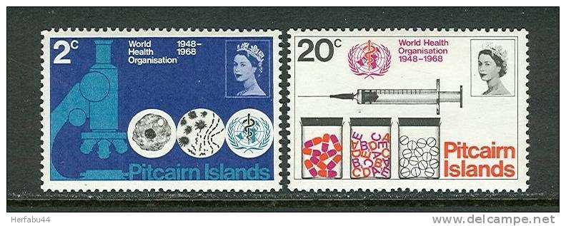 Pitcairn Islands  World Health Organisation  Set SC# 95-96 MNH** - Pitcairn Islands