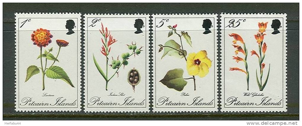 Pitcairn Islands   Flowers  Set  SC# 110-13  MNH** - Pitcairn Islands