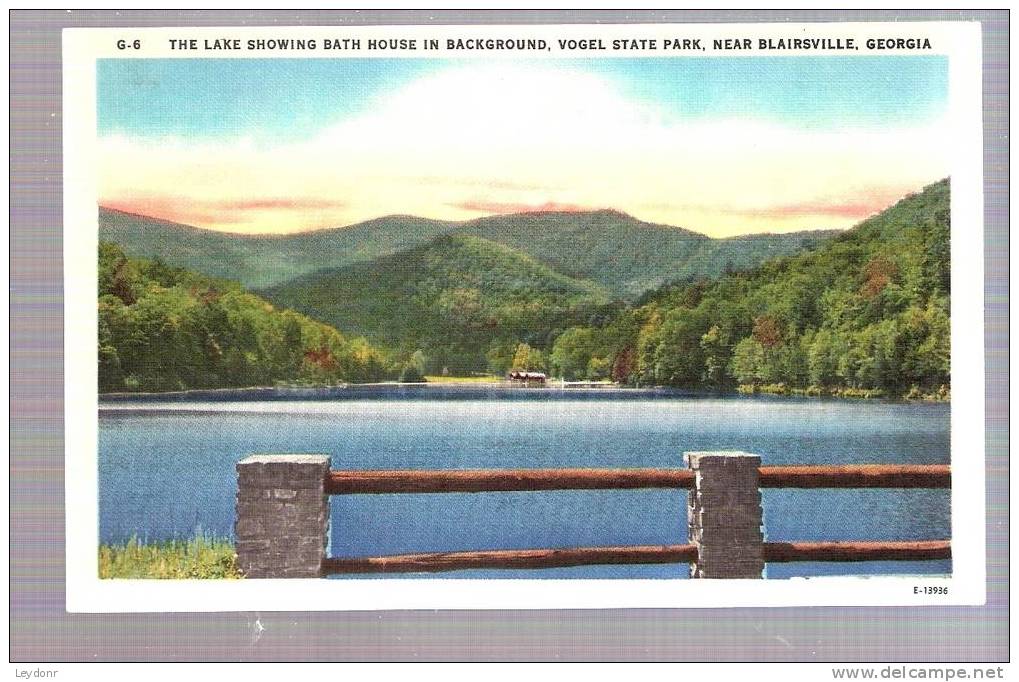 The Lake Showing Bath House In Background, Vogel State Park, Near Blairsville, Georgia - Other & Unclassified