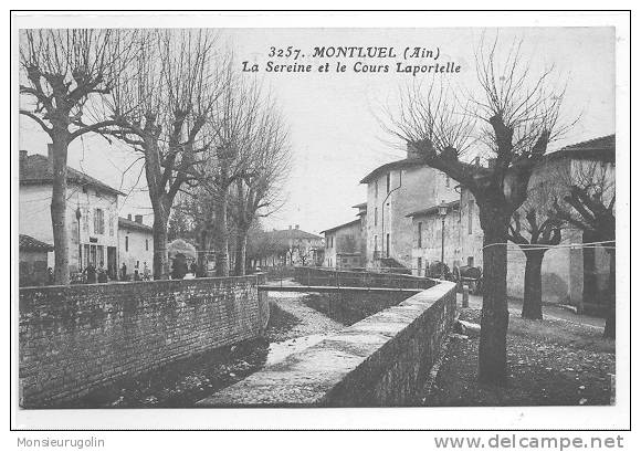 01 )) MONTLUEL, La Sereine Et Le Cours Laportelle, N° 3257 - Montluel