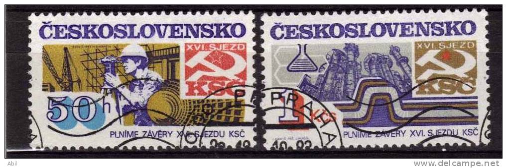 Tchécoslovaquie 1983 N°Y.T. : 2549 Et 2550 Obl. - Oblitérés