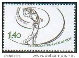 France 1980 (YT 2105) - Fédération Française De Golf / French Golf Federation - MNH - Golf