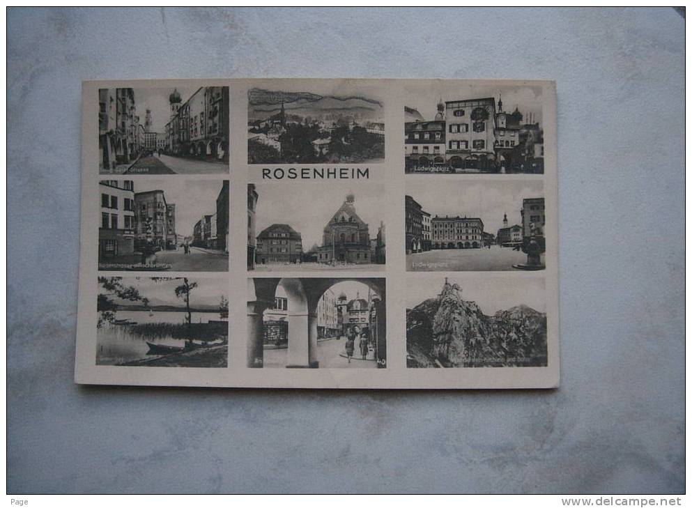 Rosenheim,9-Bild-Karte Mit Heilig-Geist-Strasse,Kaiserstrasse,am Ludwigsplatz Und Am Mittertor - Rosenheim