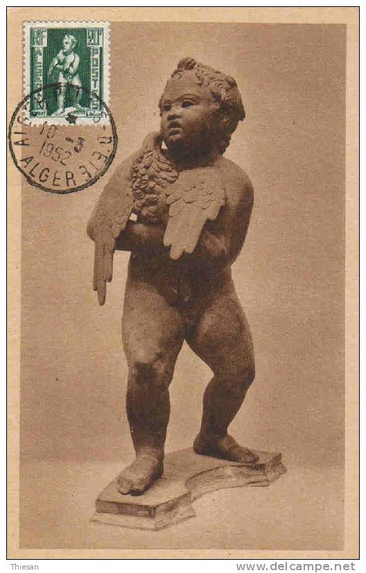 Algérie Algeria Musée S. Gsell D'Alger. Enfant à L'aiglon. 2 Cartes Maximum Du 8 2 52 Maxicard Maxikarten - Cartes-maximum