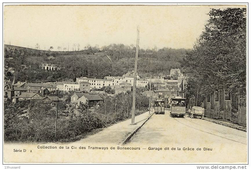 Carte Postale Ancienne Tramways De Bonsecours - Garage Dit De La Grâce De Dieu (2) - Bonsecours