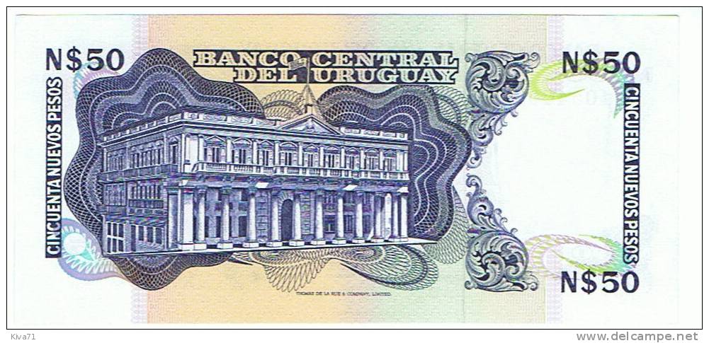 50 N$ Pesos   "URUGUAY"    Série G    UNC  Ble 76 - Uruguay