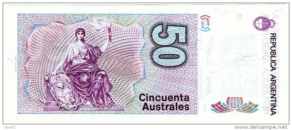 50 Australes     "ARGENTINE"     UNC      Ble 4 - Argentina