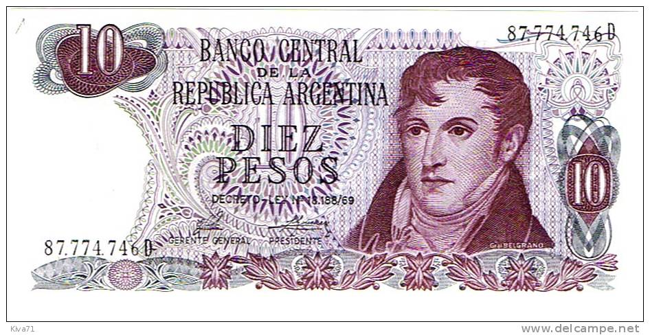 10 Pesos     "ARGENTINE"     UNC      Ble 4 - Argentine