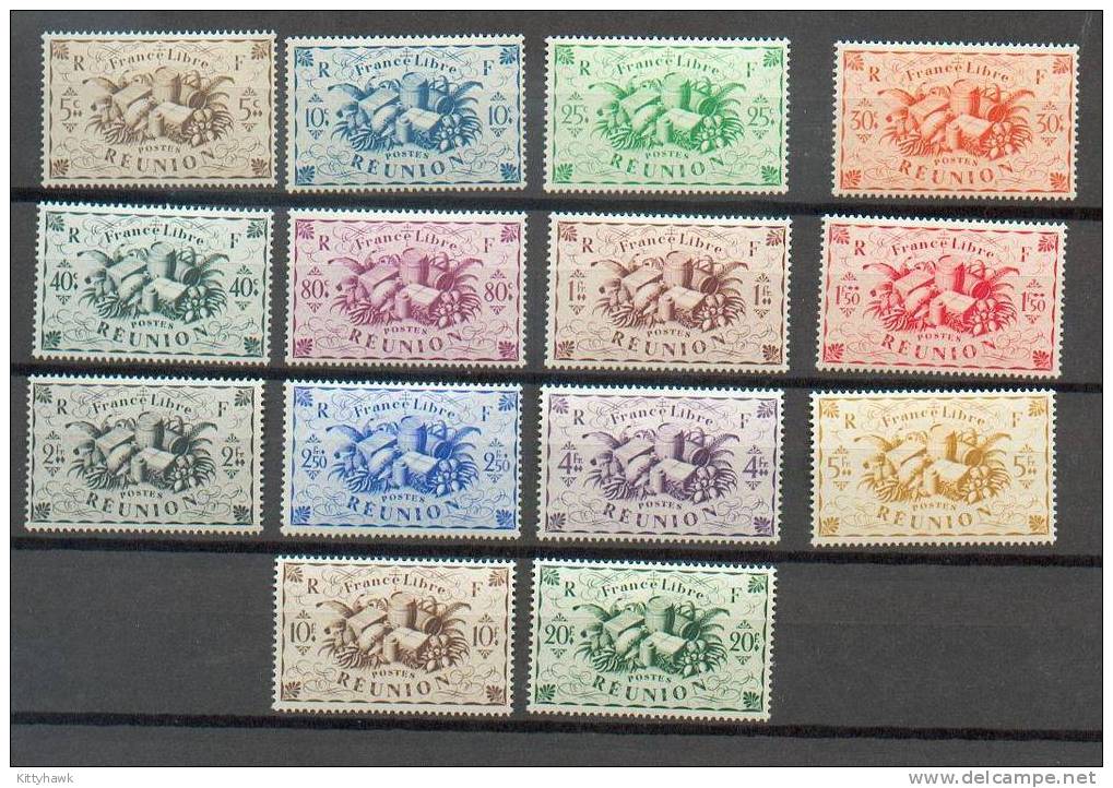 REU 286 - YT 233 à 246 * - Charnières Complètes - Unused Stamps