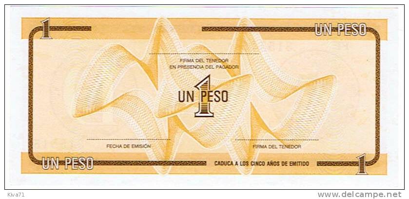 1  Pesos D  Touristes "CUBA"    UNC    Ble 13 - Cuba