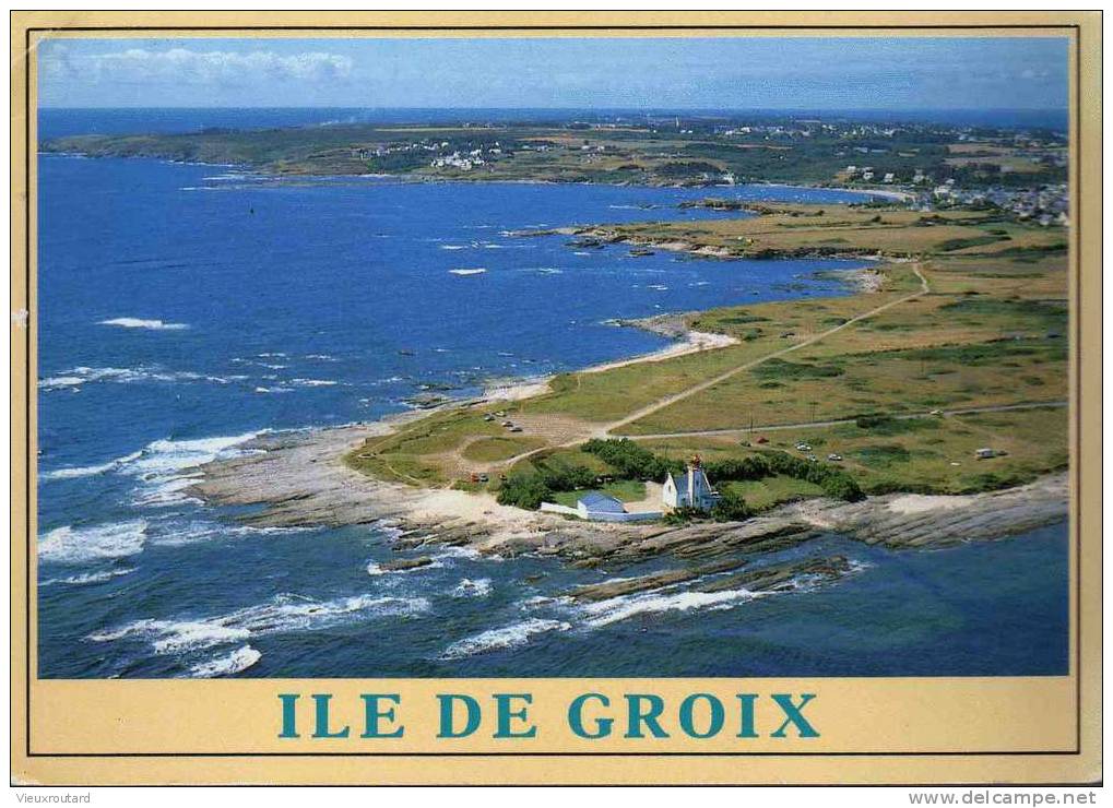 CPSM.  ILE DE GROIX .LA POINTE DES CHATS. DATEE 1992. - Groix