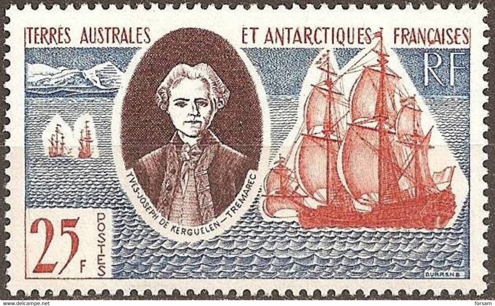 FRENCH ANTARCTIC TERRITORIES..1960..Michel # 23...MLH...MiCV - 35 Euro. - Ungebraucht