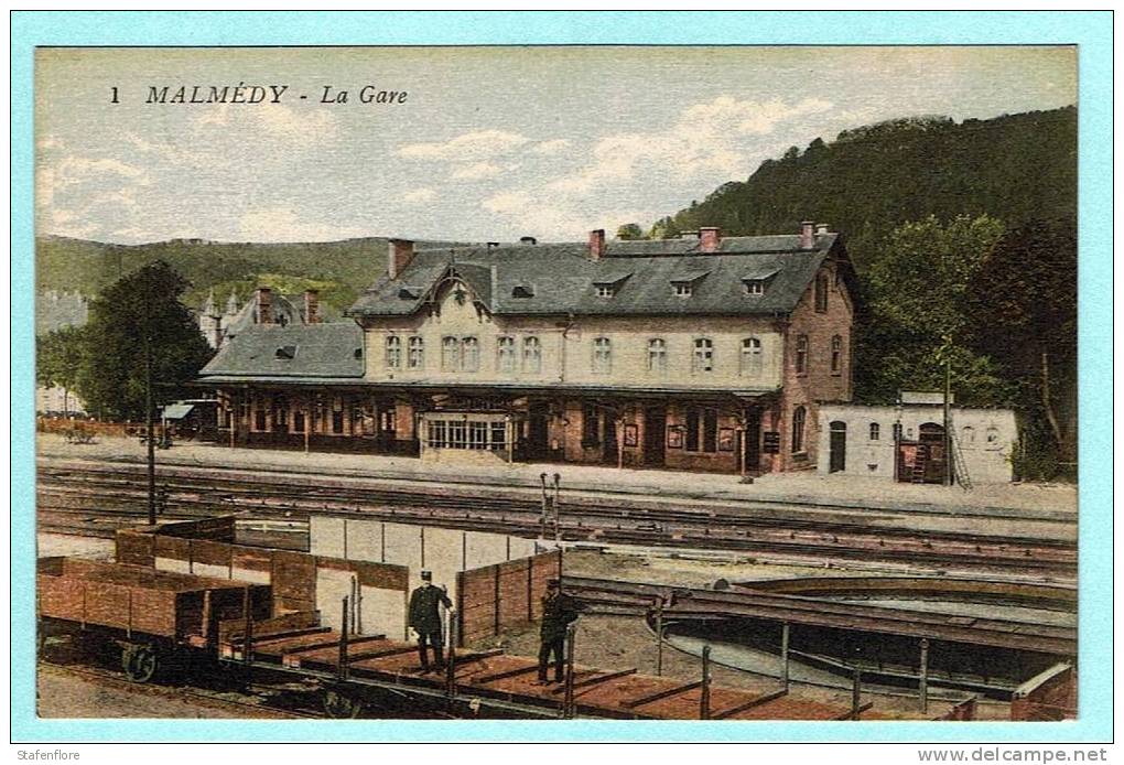 MALMEDY GOEDEREN TREIN  LA GARE DE MALMEDY TRAIN DE MARCHANDISE - Malmedy