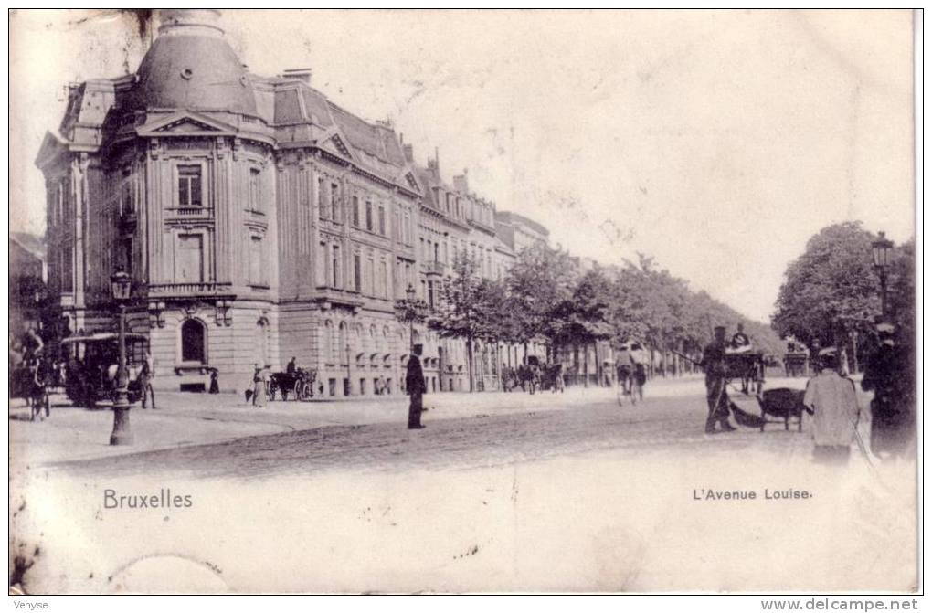 BRUXELLES   L'Avenue LOUISE  Attelages, Bicyclette, Balayeur   Nels - Avenues, Boulevards