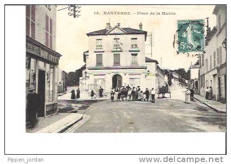 92 NANTERRE * Place De La Mairie * Belle CPA Animée - 1910 - Nanterre