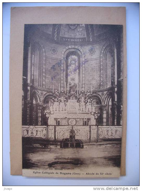 Eglise De NOGARO  -  Carte échantillon Avec Négatif Original  -  RARE  - Nogaro