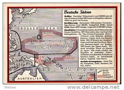 DTK073/ Reichskolonialbund Landkarte Deutsche Gebiete Südsee - Marshall-Inseln