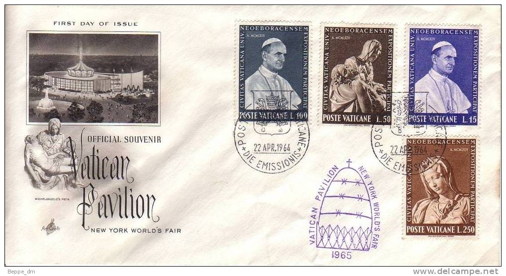 1964 - FDC Vaticano - Expo Di New York - FDC