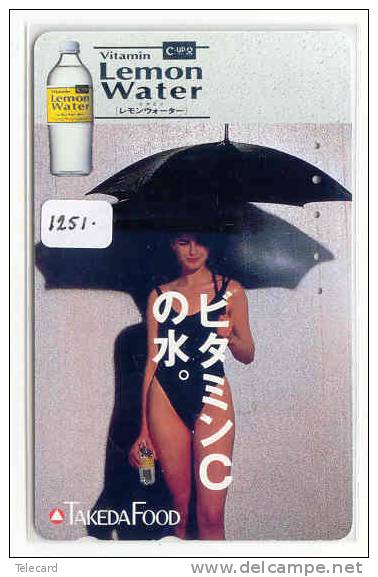 Télécarte Japan EROTIQUE (1251)  LEMON WATER *  Sexy Lingerie Femme * EROTIC  EROTIK - EROTIEK  BIKINI BATHCLOTHES - Mode